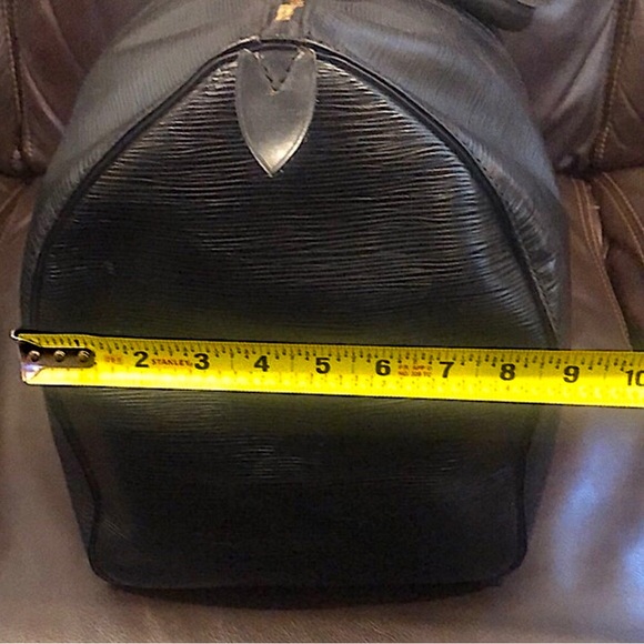 LOUIS VUITTON Black Epi KeepAll LV50 Boston Weekend Travel Bag Duffle VI8911 - Picture 16 of 16